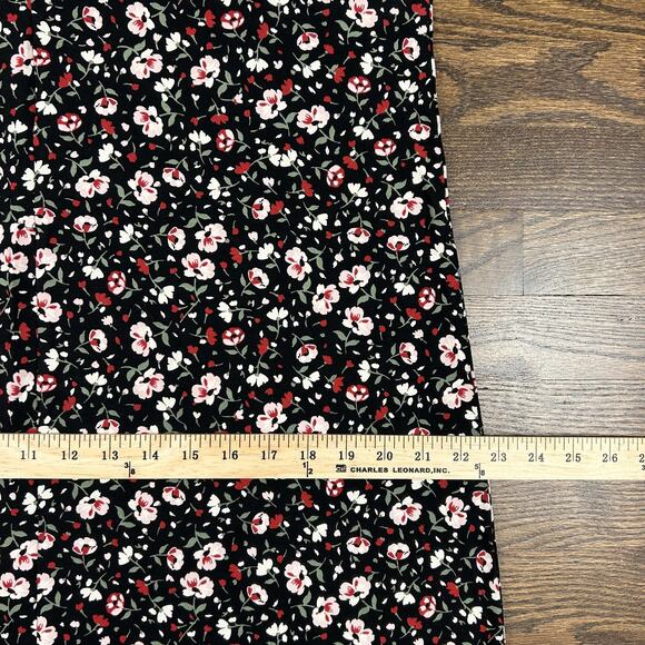 J Jill Wearever Collection Dress Womens Medium Black Floral Sleeveless Midi - Picture 8 of 12